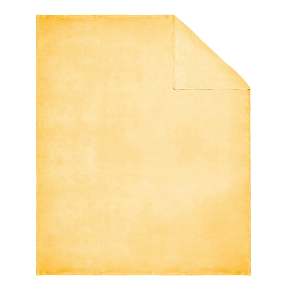 image 1 of BHS Jumbo Microfleece Throw, Yellow