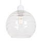 image 2 of Modern Designer Clear Circular Ribbed Glass Non Electric Pendant Lamp Shade | Clear