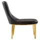 image 4 of Interiors by Premier Black Leather Dining Chair, Effortless Cleaning Lounge Chair for Living Room, Space-Saving Dining Chair