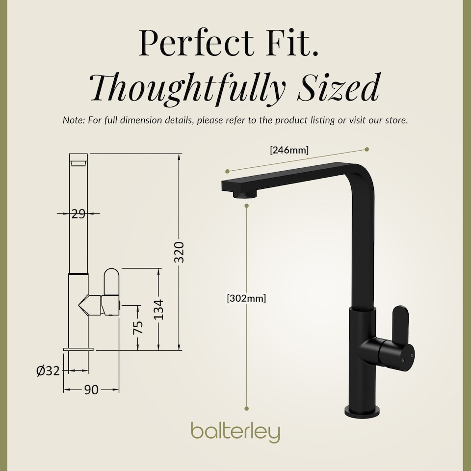 image 1 of Chara Kitchen Sink Mono Mixer Tap - Matt Black Single Lever Handle | Black | Matt Black | 1