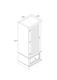 image 6 of Corona Armoire with Mirrored Door and Drawer - Solid Wood Wardrobe with Hanging Rail and Storage | White | White | One Size | 1