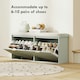 image 9 of HOMCOM Shoe Storage Bench with Cushion and Flip-Drawer White