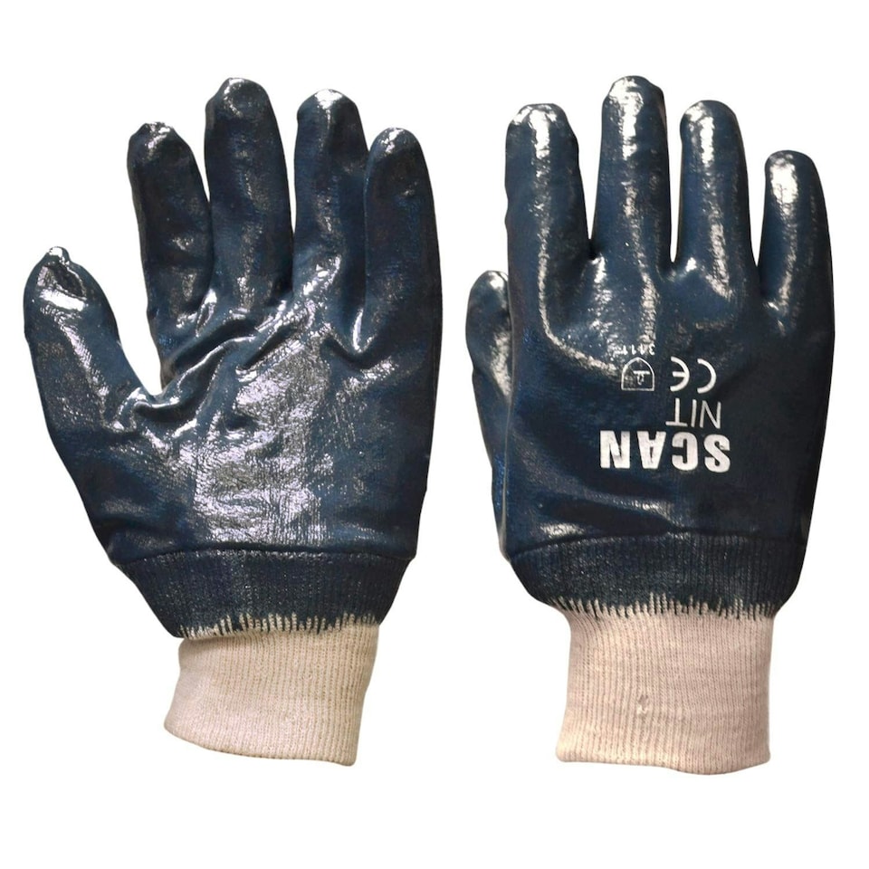 Nitrile Knitwrist Heavy-Duty Gloves - SCAGLONIT N/A