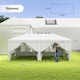 image 7 of Outsunny 3x6m Pop Up Gazebo Canopy Marquee w/ Carry Bag, White | White | White