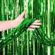 image 2 of Emerald Green Bright Foil Door Curtain Backdrop 1.9m x 99cm