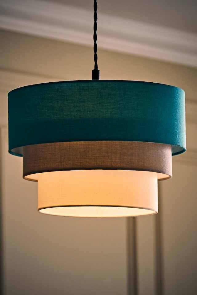 image 1 of ValueLights Aztec Pair of Blue Ceiling Pendant Shade | Blue