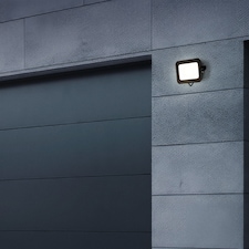 EGLO Basic Risacca-E Black Aluminium Outdoor Flood Light, 30W | White