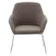 image 1 of Interiors by Premier Grey Velvet Chair, Ocassional Chair, Easy to Assemble Borg Chair, Comfy Office Chair