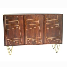 Large Sideboard with 3 Doors Bishop Dark Mango Brown
