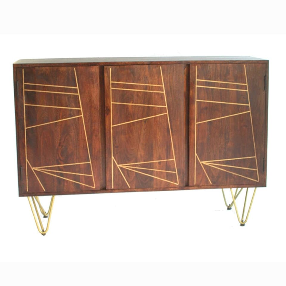 image 1 of Large Sideboard with 3 Doors Bishop Dark Mango Brown