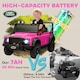 image 5 of AIYAPLAY Kids Ride On Car, 12V Battery-Powered Electric Car with Remote Pink