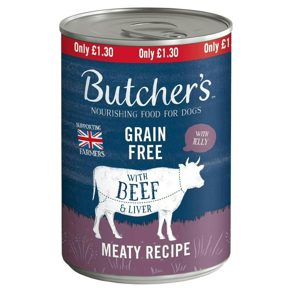 image 1 of Butcher's Beef & Liver Dog Food Tin 400g (Pack of 12)