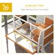 image 5 of PawHut Wooden Rabbit Hutch, Small Animal House w/ Removable Tray, Openable Roof