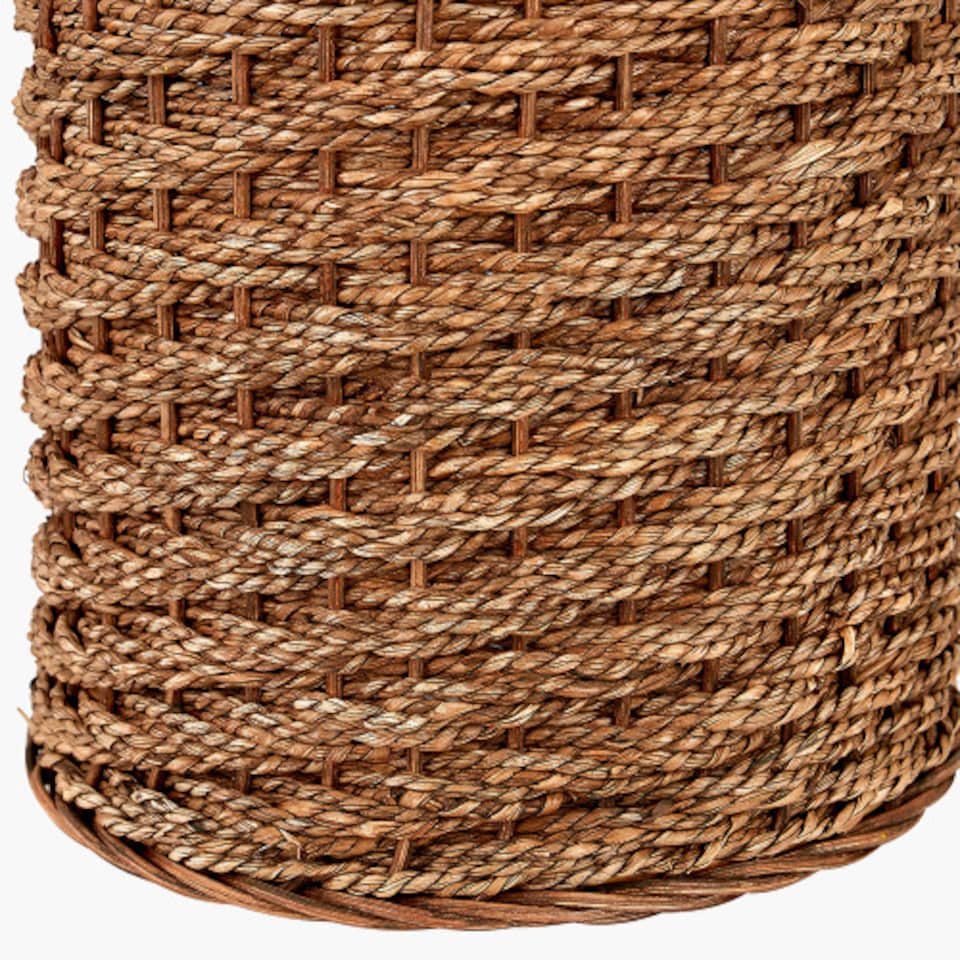 image 1 of Natural Woven Seagrass Table Lamp | Brown | Brown | 1