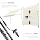 image 3 of Awning with hand crank - pressure fitted , height adjustable | Cream | beige | 250 x 180 cm | 1