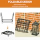 image 3 of Outsunny Foldable Firewood Log Holder Wood Storage Rack Outdoor Indoor, Black