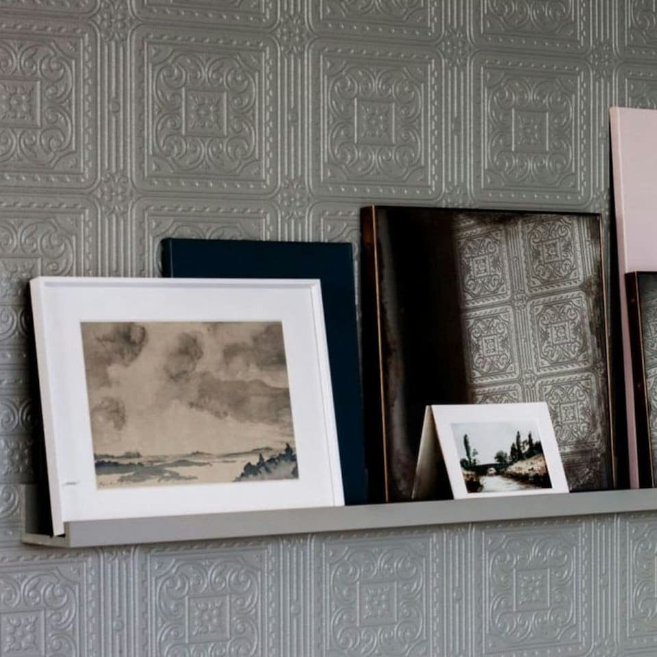 image 1 of Anaglypta Turner Tile Vinyl Textured Wallpaper - White - 10m x 53cm | White