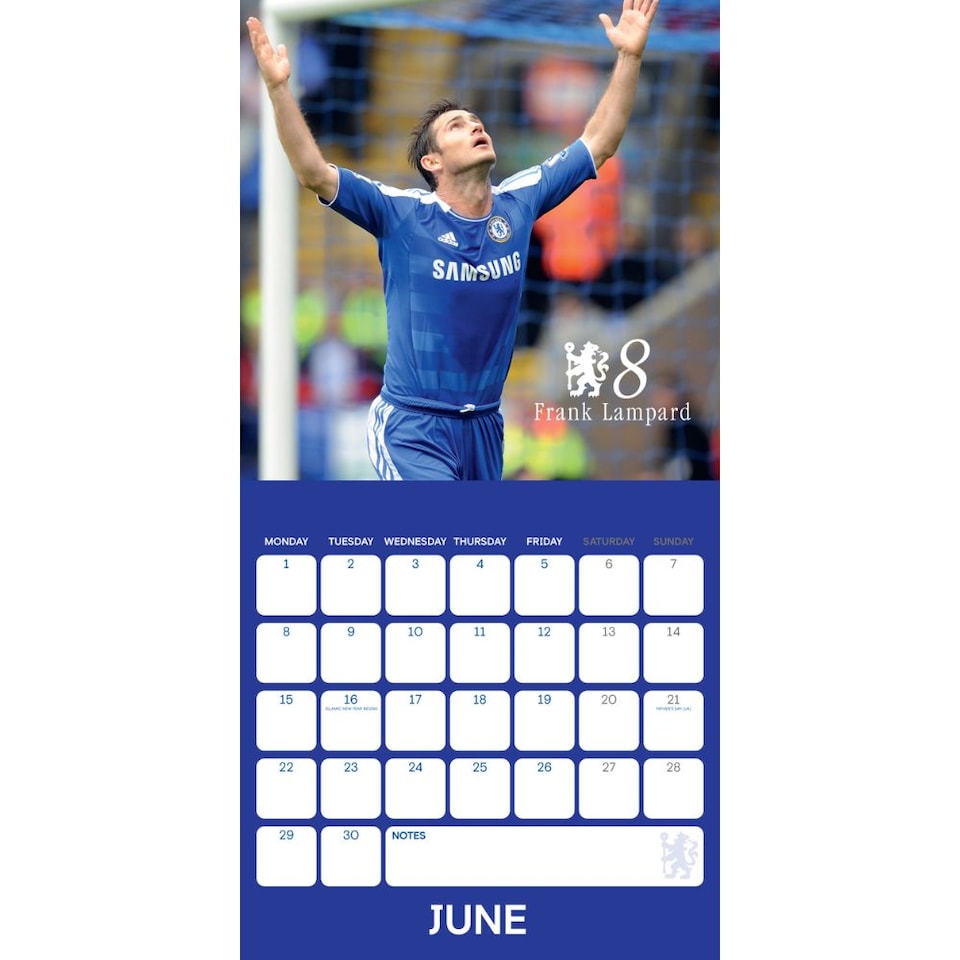 image 1 of CHELSEA FC LEGENDS 2026 SQUARE CALENDAR