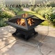 image 6 of Hortus Metal Square Firepit BBQ