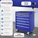 image 3 of Tool Chest - 7 drawers, 4 wheels, central locking Blue | Blue