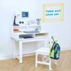 image 4 of Teamson Kids Children's Play Writing Desk with Storage and Chair Set, White