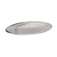 Buckingham Oval Platter Serving Tray Stainless Steel , 45 cm | Silver
