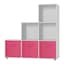 White & Dark Pink