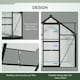 image 3 of Outsunny 6x8ft Walk-In Polycarbonate Greenhouse Plant Grow Galvanized Aluminium