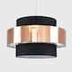 image 1 of ValueLights Matildo Black Ceiling Pendant Shade & Bulb