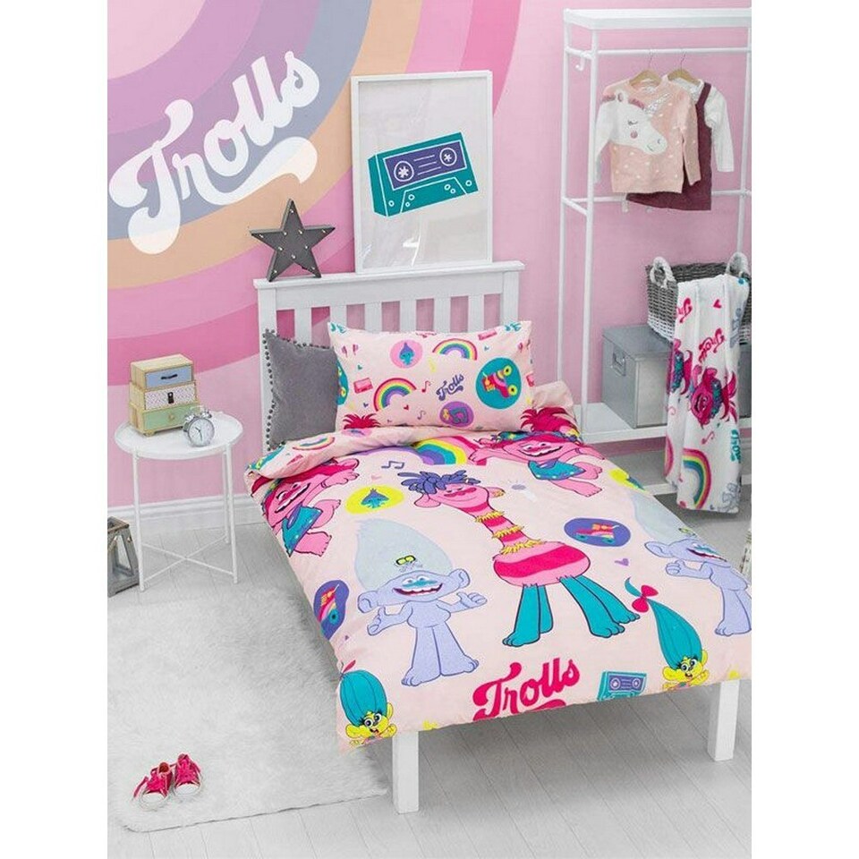 image 1 of Trolls 2 Concert Duvet Cover Set - Pink - Single Pink | Single