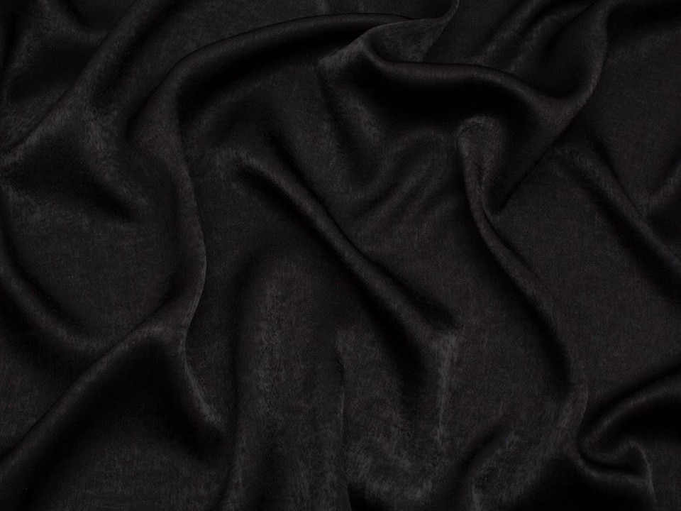 Minerva Core Range Black Velvet Touch Satin Fabric for Dressmaking, 150cm / 59" Wide - per metre