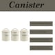 image 2 of Apollo Round Cream Kitchen Storage Canister Set of 3 Airtight Tea Coffee Sugar Containers Farmhouse Style Jars with Lids