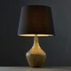 image 2 of ValueLights Bailey Gold Table Lamp Large Black Tapered Shade