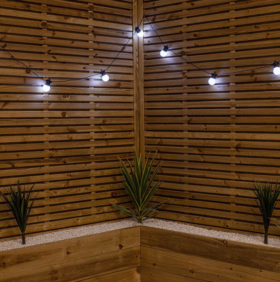 image 1 of Set of 20 Indoor Outdoor Connectable Party Festoon Lights with Cool White LEDs