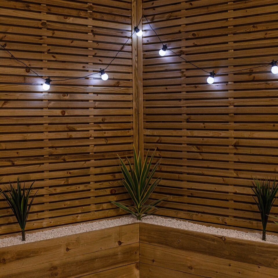 image 1 of Set of 20 Indoor Outdoor Connectable Party Festoon Lights with Cool White LEDs