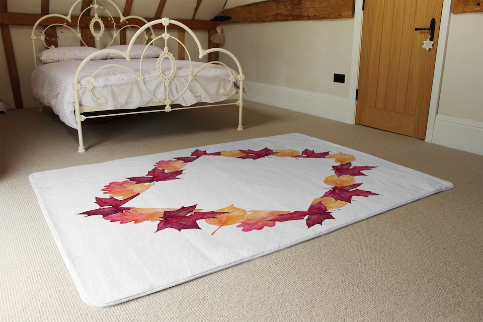 image 1 of Diamond Autumn Reath Rug | Multi