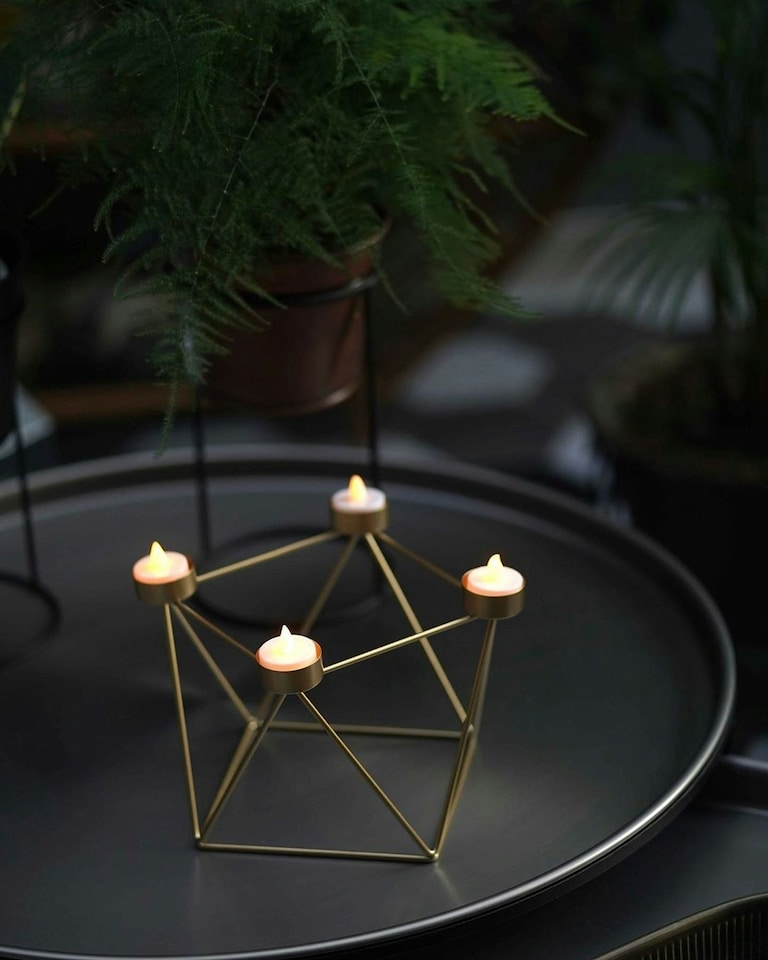 image 1 of Gold 4in1 Tealight Holder
