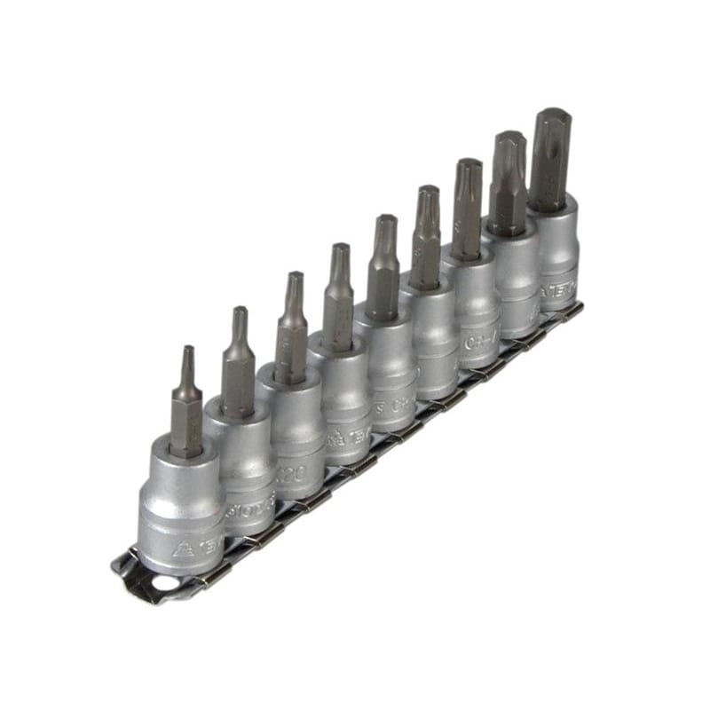 Teng M3813tx Socket Clip Rail Set Of 9 External Torx 3/8in Drive Multi Multi Colour One Size 1