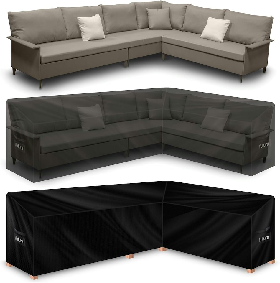 image 1 of Futura V Shape 255x255x80cm Waterproof Garden Furniture Cover 420D