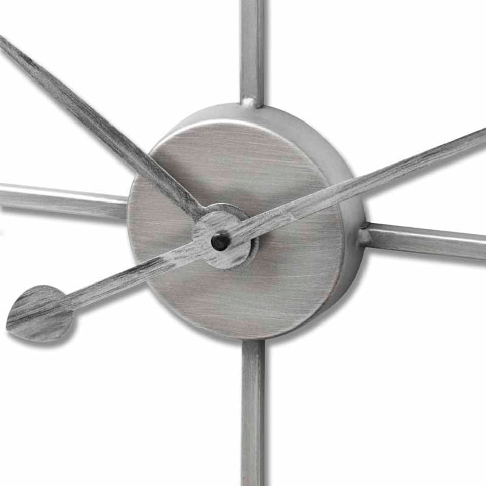 image 1 of Large Skeleton Wall Clock - Metal - L4 x W80 x H80 cm - Silver | Silver