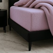 Teddy Fitted Sheet 30cm Extra Deep Soft Cuddly Soft Touch Bedding | Purple | Lilac | Super King