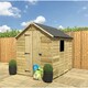 image 1 of 4 x 4 Pressure Treated Tongue And Groove Single Door Apex Shed - 1 Window + Low Eaves (4' x 4') / (4ft x 4ft) (4x4)