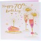 image 4 of Pink Celebration Gold Design 70th Birthday Card