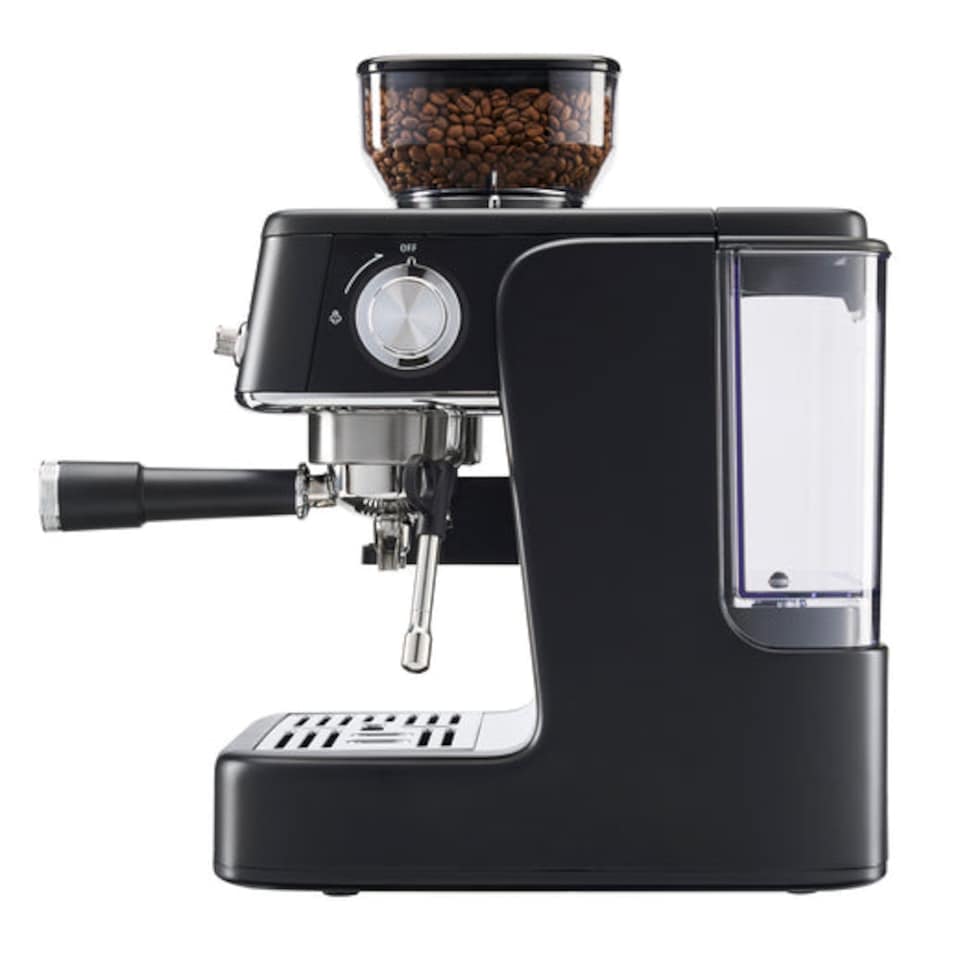 image 1 of Cooks Professional Bean-To-Cup Espresso Coffee Machine with Grinder, Steam Wand & Accessories | Black