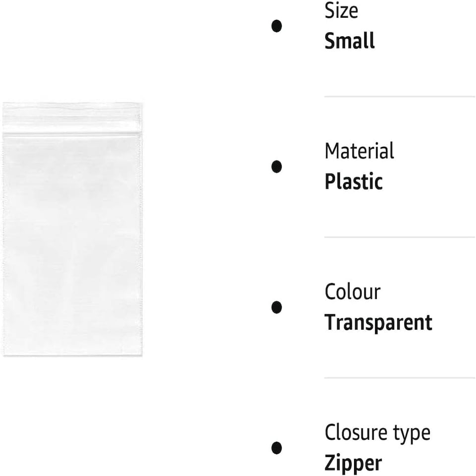 image 1 of Pack of 200 Clear Self-Sealing Bags 4 x 6cm