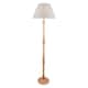 image 1 of Julian - Natural Wood 161cm Floor Lamp with Striped Linen Shade