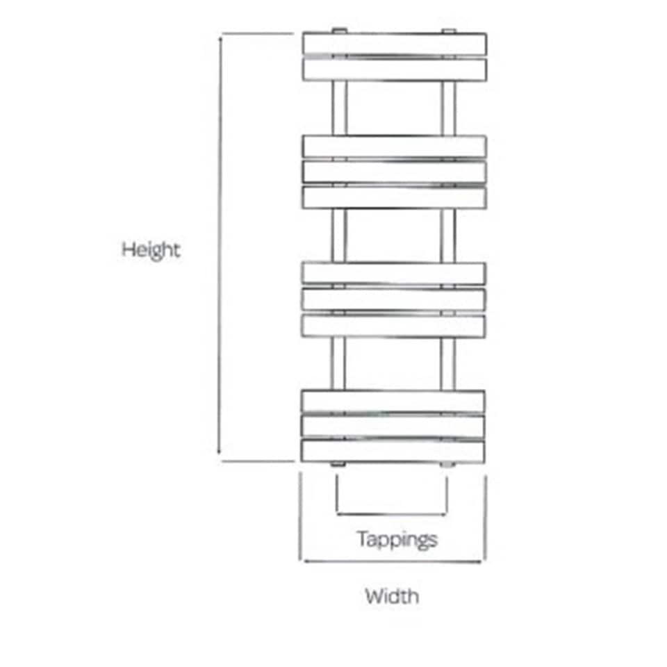 image 1 of 850mm (H) x 500mm (W) - Anthracite Matt - Vertical Bathroom Towel Radiator (Lincoln) - (0.85m x 0.5m)