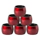 image 1 of Argon Tableware Metallic Napkin Rings - 4.5cm - Red - Pack of 6 | Red | Red