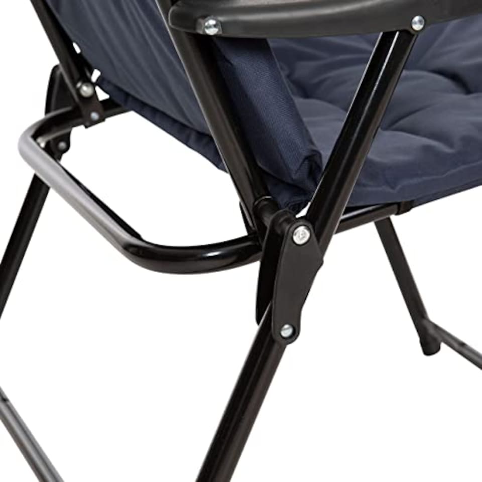 image 1 of Trespass Paddy Folding Camping & Garden Deck Chair - Foam Padded Seat, Steel Frame, Foldable Lightweight 3.8kg, H93 X W60 X D60cm