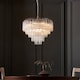 image 3 of Toulouse 12 Light Multi Arm Lamp Ceiling Pendant Bright Nickel